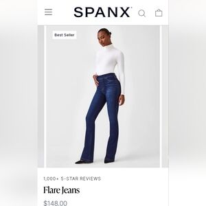 Spanx flare jeans size M